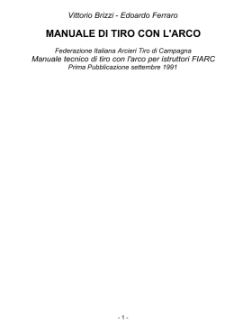 Manuale di tiro con l`arco