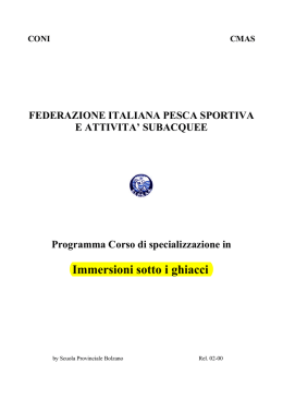 Immersioni sotto i ghiacci