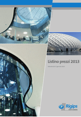 Listino prezzi 2013