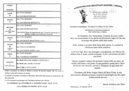 Settimana dal 26 Ottobre al 1 Novembre 2015