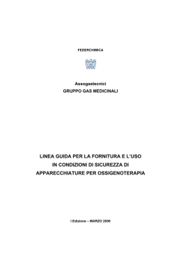 linea guida per la fornitura e l`uso in condizioni di sicurezza di