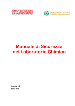 Manuale di Sicurezza nel Laboratorio Chimico