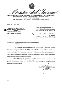 Corpo Nazionale VV.F. - Nota 12504 13-09-2013 Depositi di