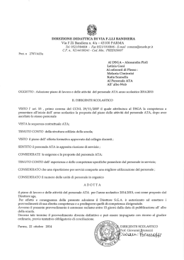 ADOZIONE PIANO ATTIVITA` ATA 2014.2015
