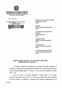 comitato dei garanti - Dipartimento Funzione Pubblica