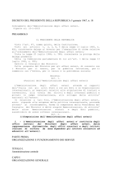 Decreto del Presidente della Repubblica 5 gennaio 1967, n. 18