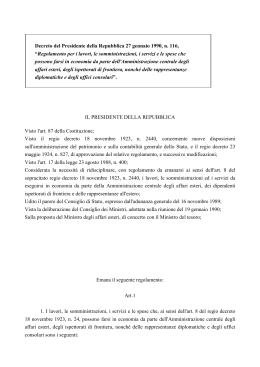 Decreto del Presidente della Repubblica 27 gennaio 1990, n. 116