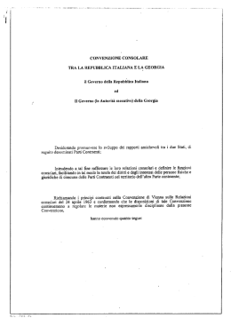 convenzione consolare tra la repubblica italiana e la georgia
