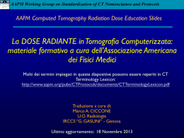 AAPM Computed Tomography Radiation Dose Education