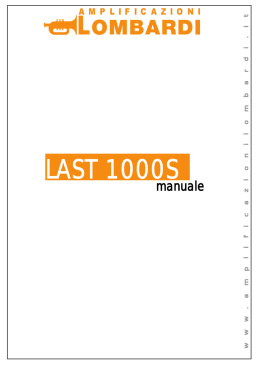 LAST 1000S - Lombardi Amplificazioni