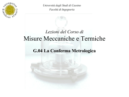 B04 La Conferma Metrologica - Università degli Studi di Cassino