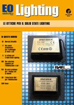 Le ottICHe Per IL SoLID StAte LIGHtING