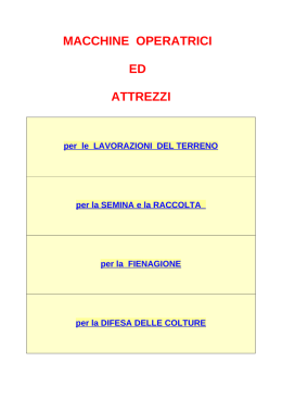 MACCHINE OPERATRICI ED ATTREZZI