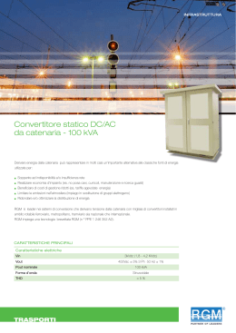Convertitore statico DC/AC da catenaria - 100 kVA