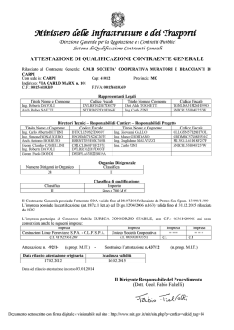 Attestazione di Qualificazione Contraente Generale Classifica II