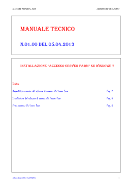 Installazione Accesso Server Farm su Windows 7