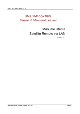 Manuale Utente Satellite Remoto via LAN