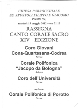 SSEGNA - Coro Jacopo da Bologna
