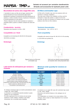 Oil-Fillers with Air Breather - HANSA-TMP