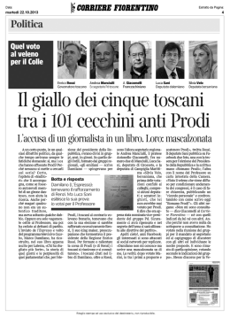 Il giallo dei cinque toscani tra i 101 cecchini anti Prodi