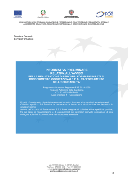 Informativa preliminare formazione flexicurity e contratto di