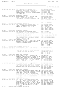 Azienda Usl 8 Arezzo 30/01/2014 - Pag. 1 Elenco Generale Decreti