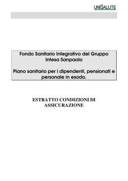 unisalute - fondo sanitario integrativo gruppo intesasanpaolo