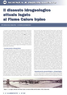 Il dissesto idrogeologico attuale legato al Fiume Calore Irpino.