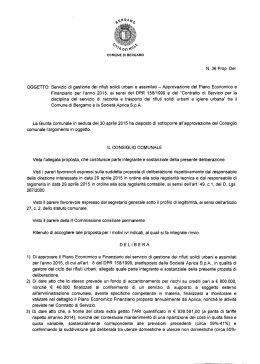 Servizio di gestione dei rifiuti solidi urbani e assimilati