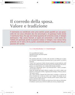 Il corredo della sposa. Valore e tradizione