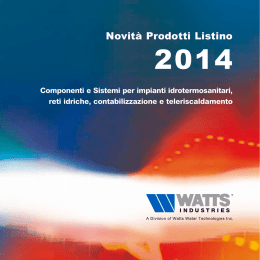 Novit&agrave; Prodotti Listino 2014