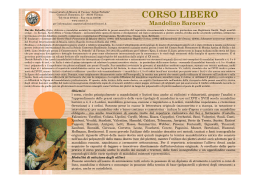 CORSO LIBERO Mandolino Barocco - Conservatorio Arrigo Pedrollo