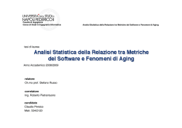 tesi di laurea relatore Ch.mo prof. Stefano Russo correlatore Ing