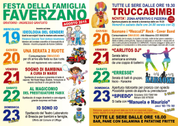 Il programma della festa