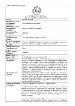 Letteratura inglese comparata