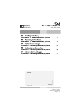 DE Montageanleitung RKPowerlift M Memory - RK
