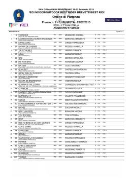 Ordine di Partenza - Horses Riviera Resort