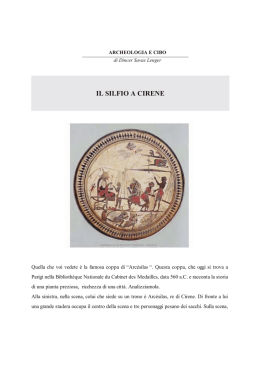 IL SILFIO A CIRENE - Ecologia della Nutrizione