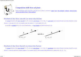 Composizione delle forze nel piano