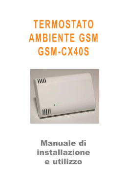 TERMOSTATO AMBIENTE GSM GSM