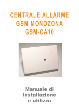 CENTRALE ALLARME GSM MONOZONA GSM-CA10