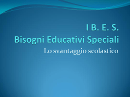 Bisogni Educativi Speciali(B.E.S.)
