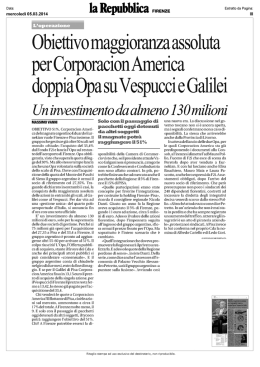 Obiettivo maggioranza assoluta per Corporacion America doppia