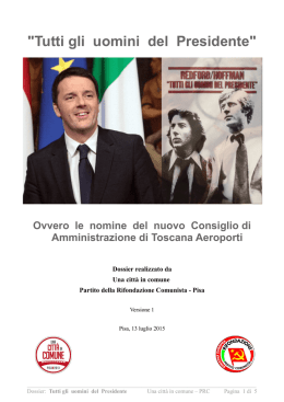 Tutti gli uomini del Presidente&rdquo;: ovvero le