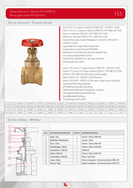 Saracinesca in ottone PN10/PN16 Brass gate valve PN10/PN16
