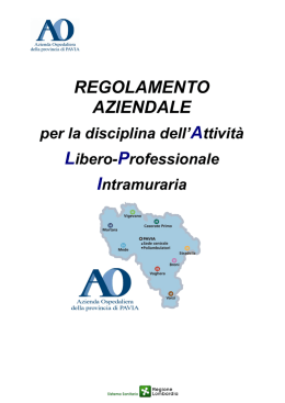 Regolamento per la disciplina dell`attivita Libero