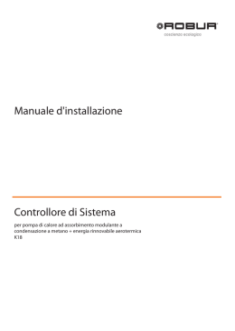Manuale d`installazione del controllore di sistema per