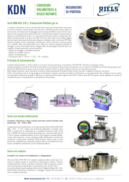 CONTATORI VOLUMETRICI A DISCO NUTANTE