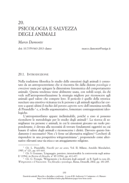 20. Psicologia e salvezza degli animali