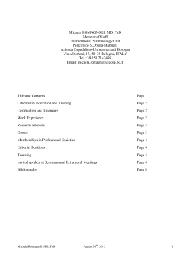 Documento allegato - Policlinico S.Orsola